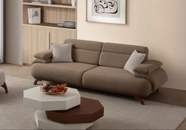 Atelier Del Sofa Bonjo Walnut - Latte